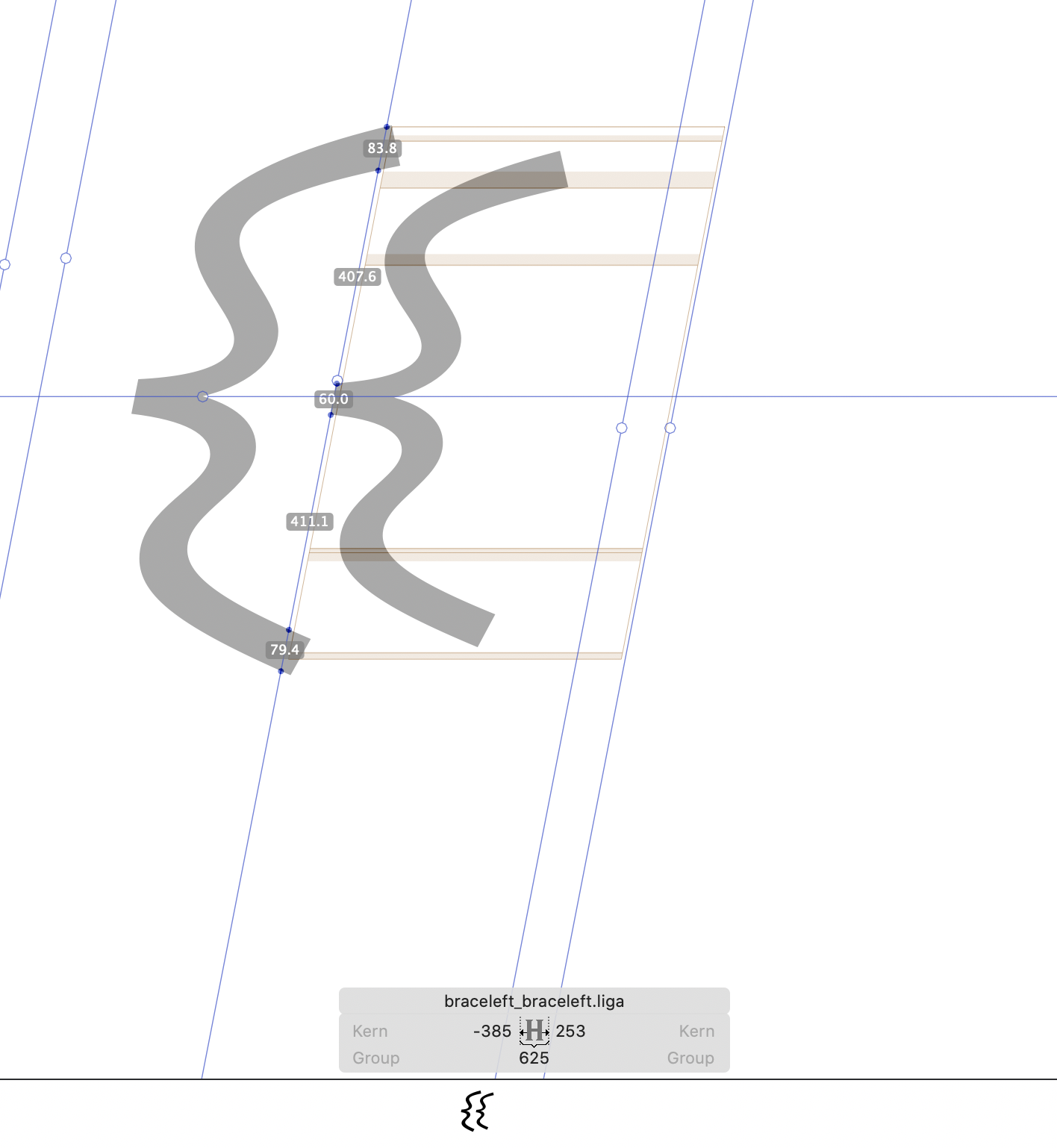 `{{` italic ligature