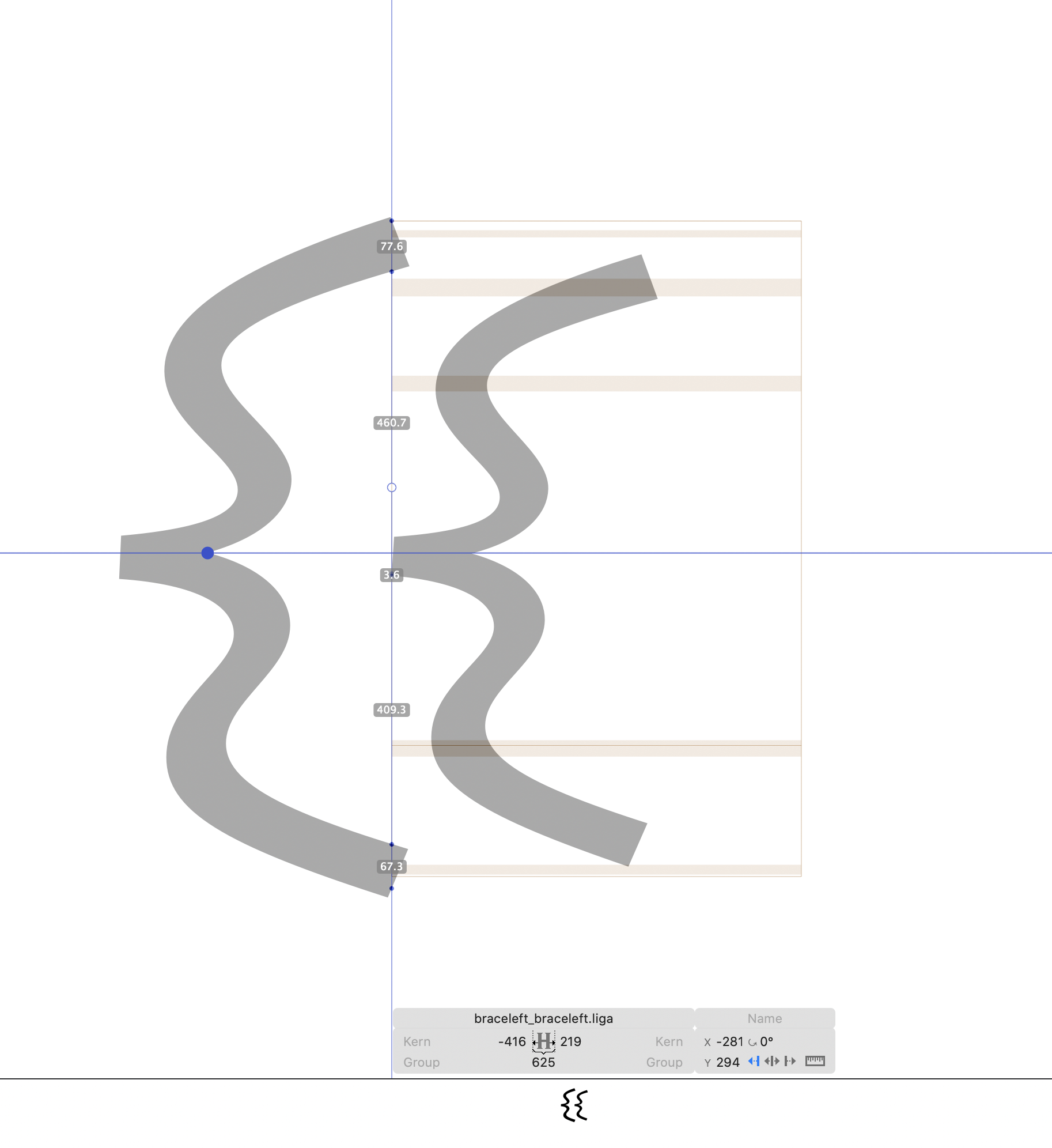 `{{` roman ligature