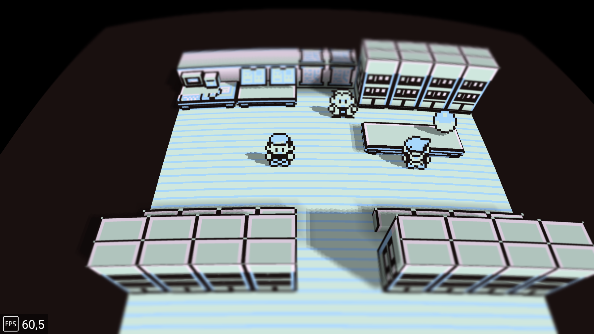 The Pokemon Lab rendered on the main display